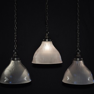 Antique Holophane Pendant Lights